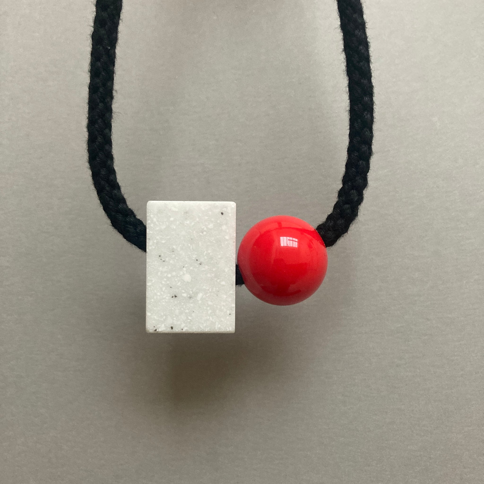 Small sample necklace in red