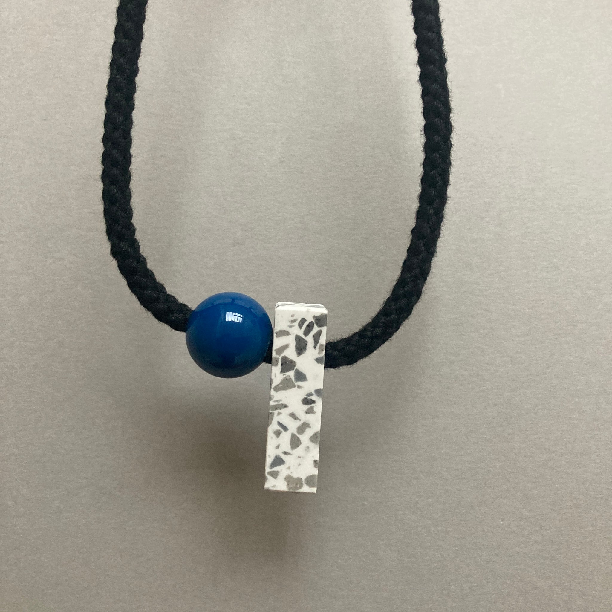 one-off necklace with blue