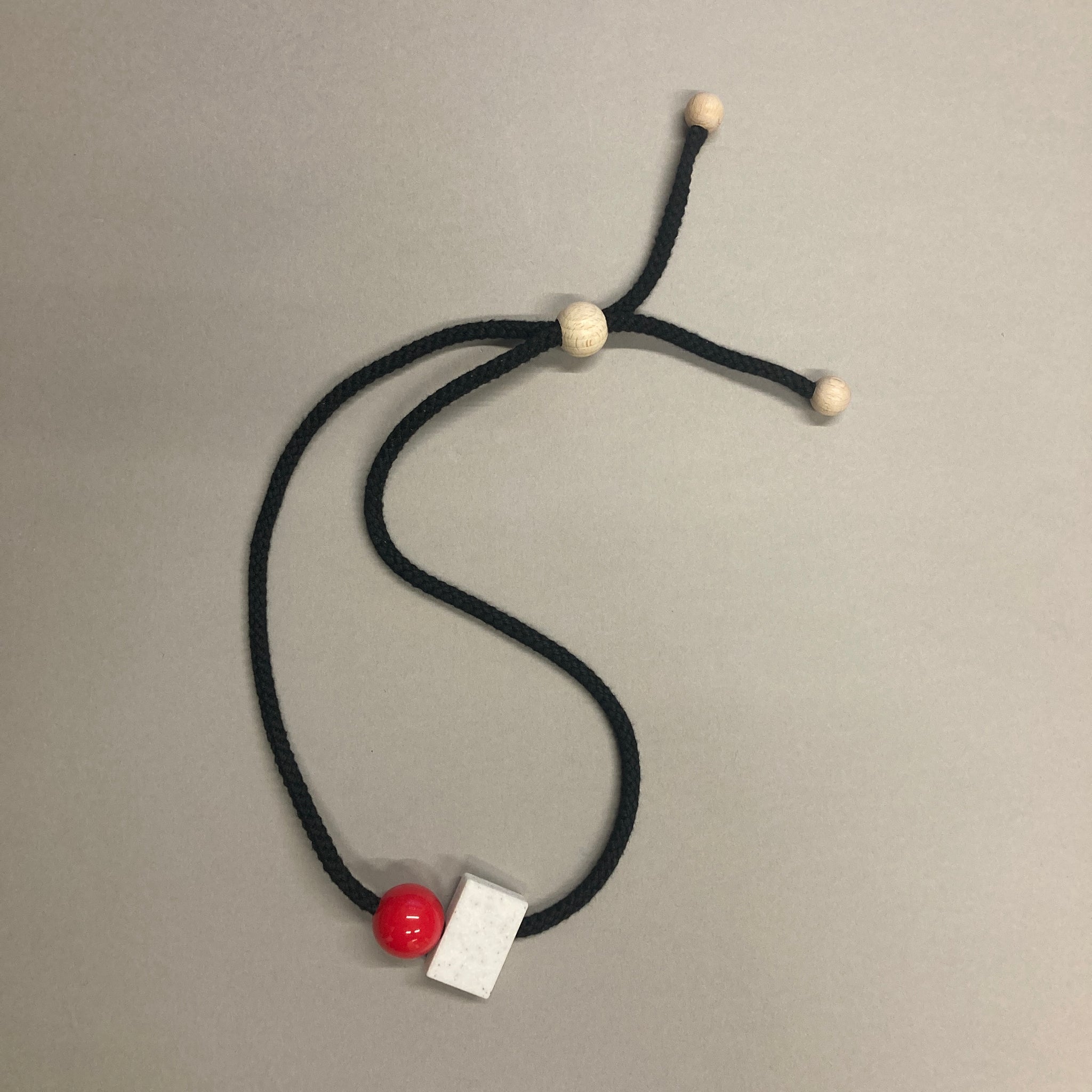 Small sample necklace in red