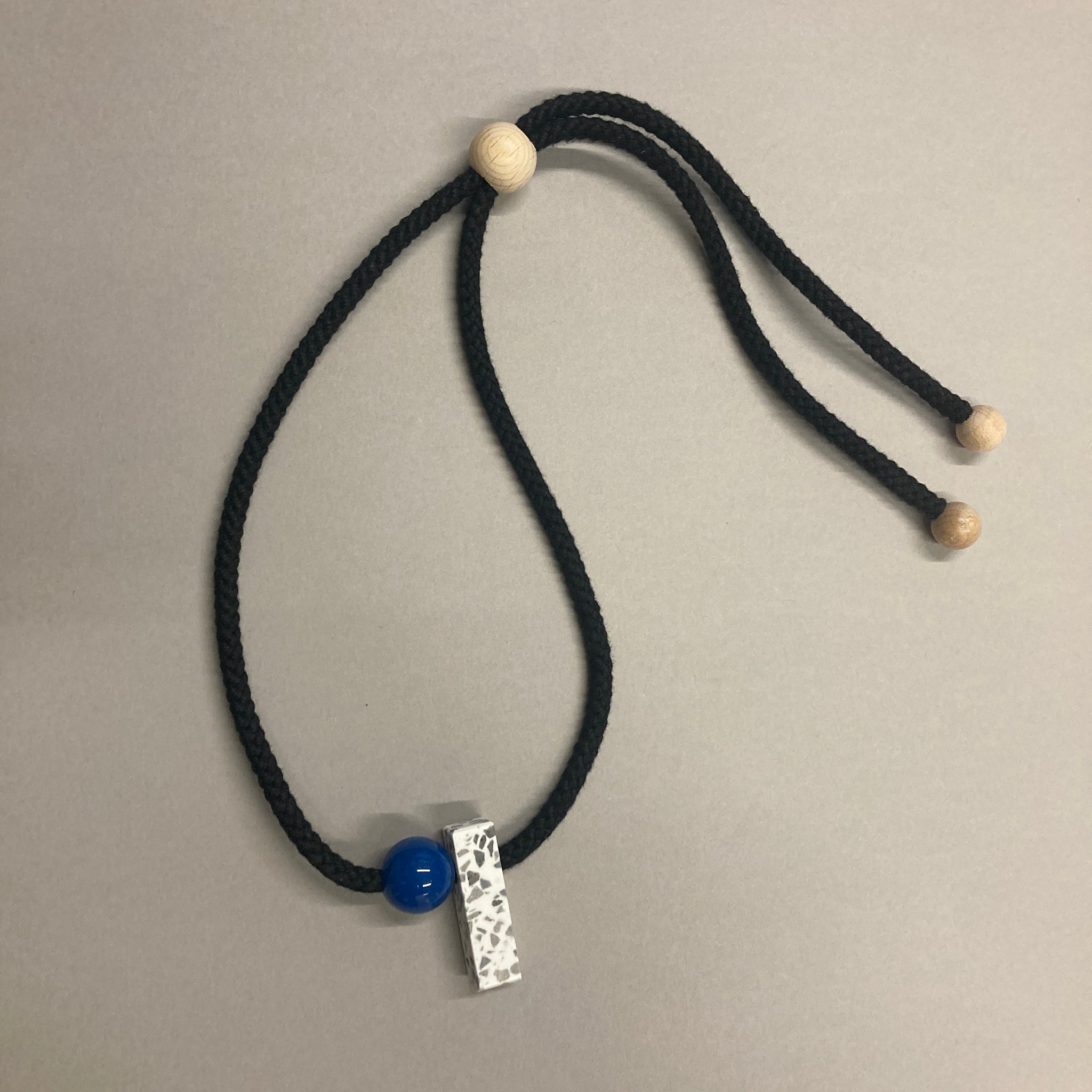 one-off necklace with blue