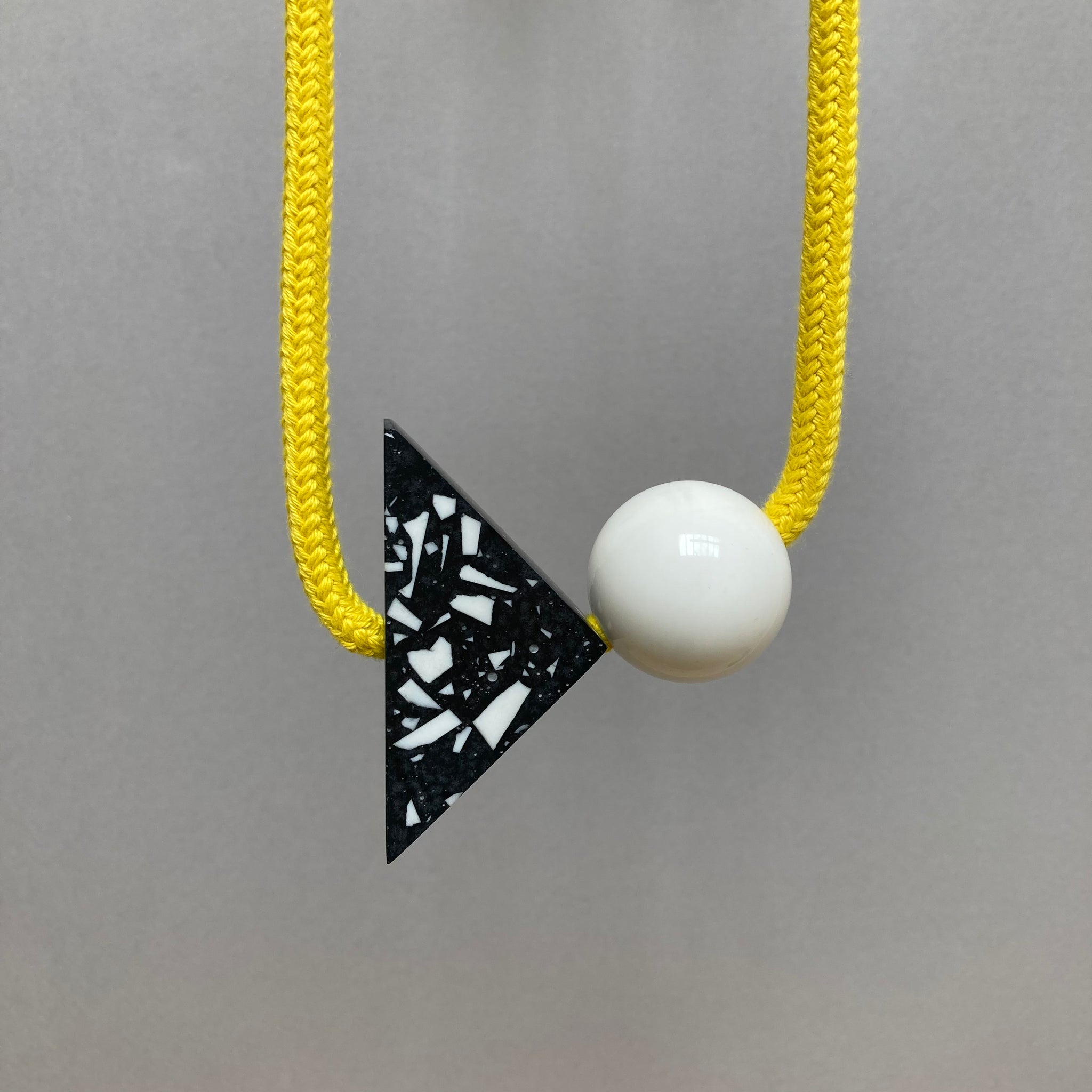 Sample necklace on yellow rope